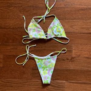 Flowery Frankies Bikinis String Bikini Set -Small